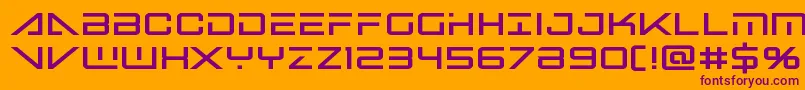 Bansheepilotblack Font – Purple Fonts on Orange Background