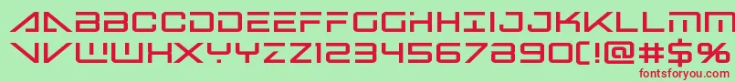 Bansheepilotblack Font – Red Fonts on Green Background