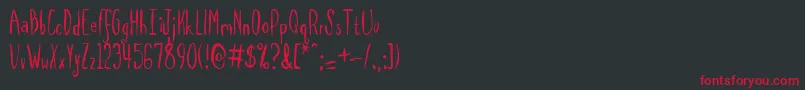 Spilmrg Font – Red Fonts on Black Background