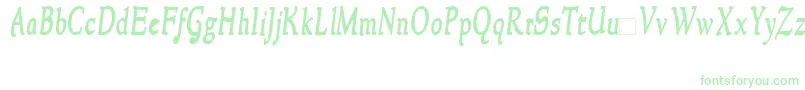NewstylecondensedBoldItalic-Schriftart – Grüne Schriften auf weißem Hintergrund
