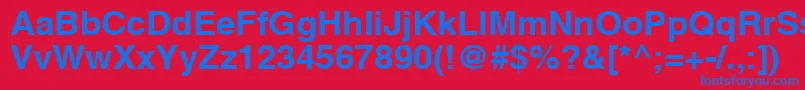 Więcej informacji o czcionce AghlvcyrillicBold105b Czcionka AghlvcyrillicBold105b – niebieskie czcionki na czerwonym tle