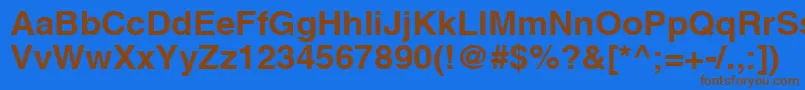 AghlvcyrillicBold105b Font – Brown Fonts on Blue Background
