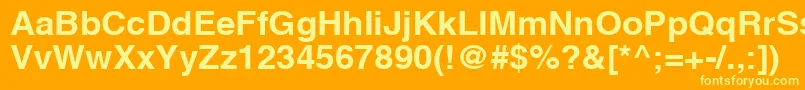 En savoir plus sur la police AghlvcyrillicBold105b Police AghlvcyrillicBold105b – polices jaunes sur fond orange