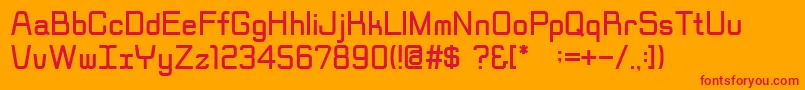 Rippen Font – Red Fonts on Orange Background