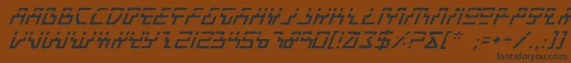 フォントBeamil – 黒い文字が茶色の背景にあります