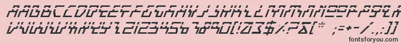 フォントBeamil – ピンクの背景に黒い文字