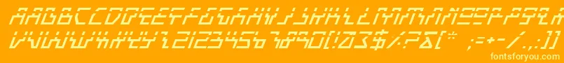 Beamil-fontti – keltaiset fontit oranssilla taustalla