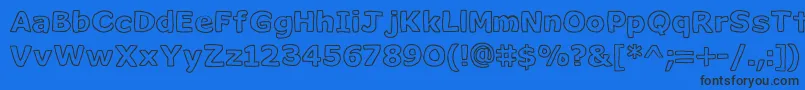 Milk ffy Font – Black Fonts on Blue Background