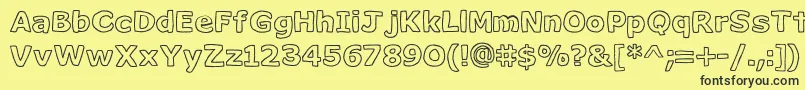 Milk ffy Font – Black Fonts on Yellow Background