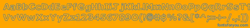 Milk ffy Font – Blue Fonts on Orange Background