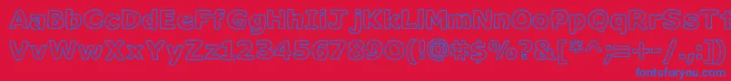 Milk ffy Font – Blue Fonts on Red Background