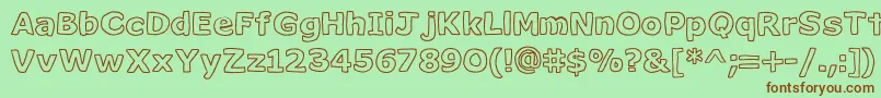 Milk ffy Font – Brown Fonts on Green Background