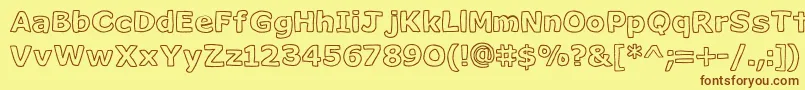 Milk ffy Font – Brown Fonts on Yellow Background