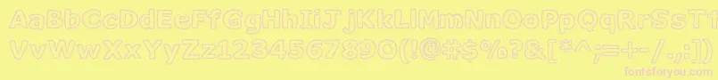 Milk ffy Font – Pink Fonts on Yellow Background