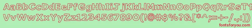 Milk ffy Font – Red Fonts on Green Background