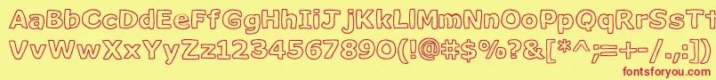 Milk ffy Font – Red Fonts on Yellow Background