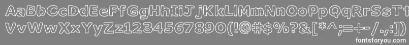 Milk ffy Font – White Fonts on Gray Background