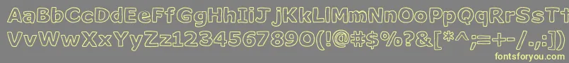 Milk ffy Font – Yellow Fonts on Gray Background