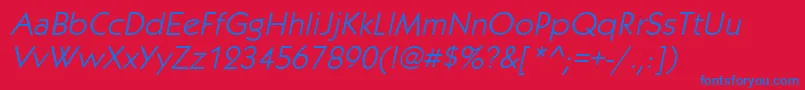 KaboblightItalic Font – Blue Fonts on Red Background