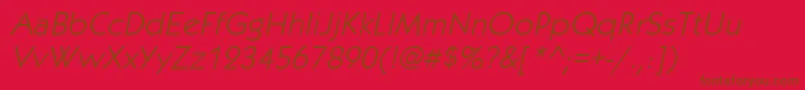 KaboblightItalic Font – Brown Fonts on Red Background