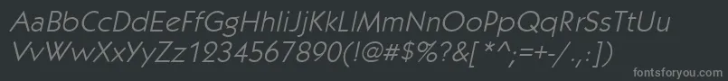 KaboblightItalic Font – Gray Fonts on Black Background