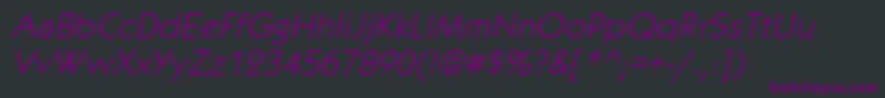 KaboblightItalic Font – Purple Fonts on Black Background