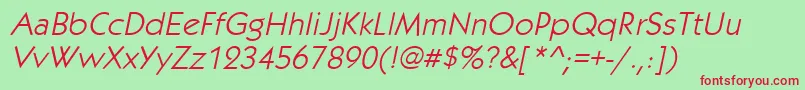 KaboblightItalic Font – Red Fonts on Green Background