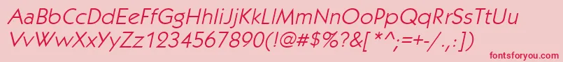 KaboblightItalic Font – Red Fonts on Pink Background