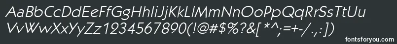 KaboblightItalic Font – White Fonts on Black Background