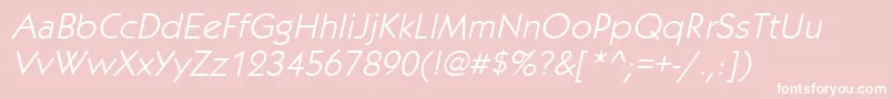 KaboblightItalic Font – White Fonts on Pink Background