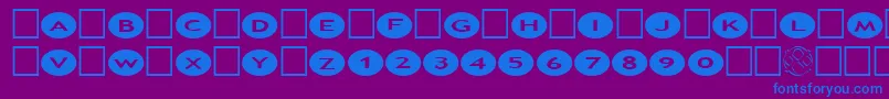 fuente AlphashapesOvals2 – Fuentes Azules Sobre Fondo Morado