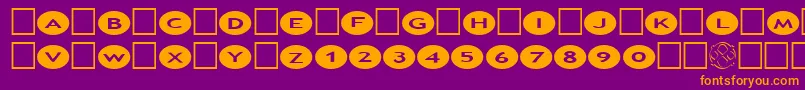 fuente AlphashapesOvals2 – Fuentes Naranjas Sobre Fondo Morado