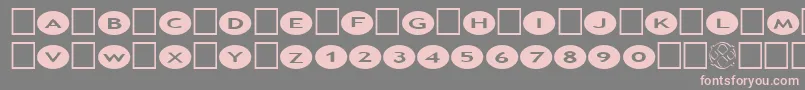 fuente AlphashapesOvals2 – Fuentes Rosadas Sobre Fondo Gris