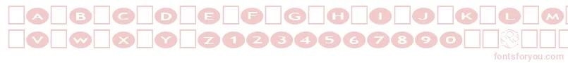 AlphashapesOvals2 Font – Pink Fonts on White Background