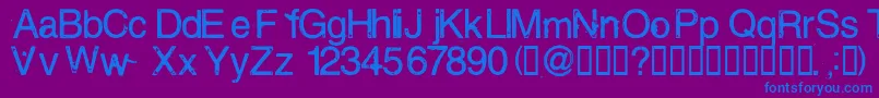 Bailando Font – Blue Fonts on Purple Background