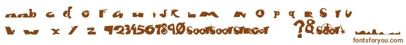 Шрифт FontCityBold – коричневые шрифты на белом фоне