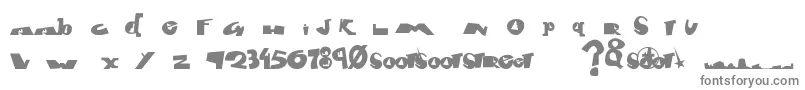 FontCityBold-fontti – harmaat kirjasimet valkoisella taustalla