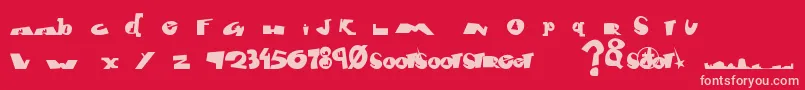 Fonte FontCityBold – fontes rosa em um fundo vermelho