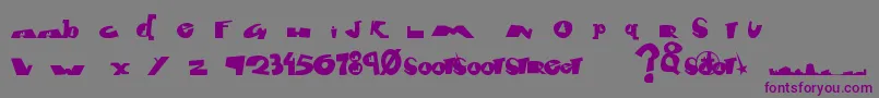 フォントFontCityBold – 紫色のフォント、灰色の背景