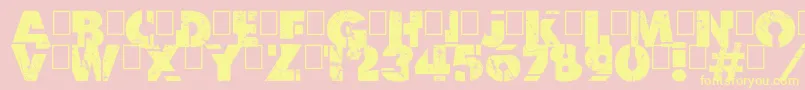DarkNetWarrior Font – Yellow Fonts on Pink Background