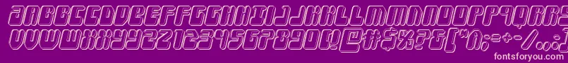 Forcemajeureengraveital Font – Pink Fonts on Purple Background