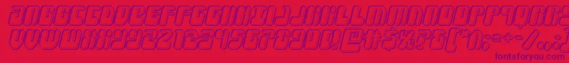 Forcemajeureengraveital Font – Purple Fonts on Red Background