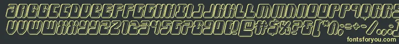 Forcemajeureengraveital Font – Yellow Fonts on Black Background