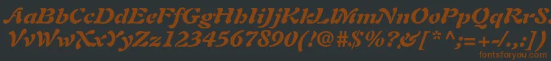 AuriolltstdBlackitalic-fontti – ruskeat fontit mustalla taustalla