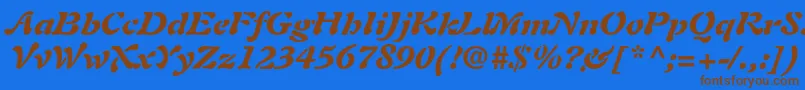 En savoir plus sur la police AuriolltstdBlackitalic Police AuriolltstdBlackitalic – polices brunes sur fond bleu