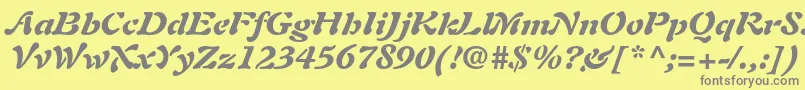fuente AuriolltstdBlackitalic – Fuentes Grises Sobre Fondo Amarillo