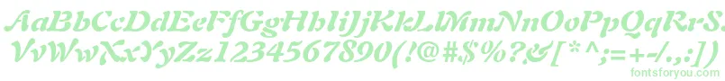 Шрифт AuriolltstdBlackitalic – зелёные шрифты на белом фоне
