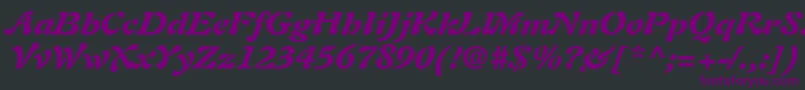 Шрифт AuriolltstdBlackitalic – фиолетовые шрифты на чёрном фоне
