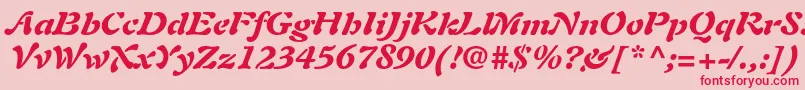 AuriolltstdBlackitalic-Schriftart – Rote Schriften auf rosa Hintergrund