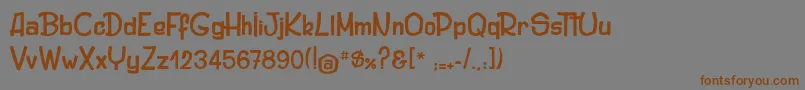 Шрифт OriginalWoody – коричневые шрифты на сером фоне